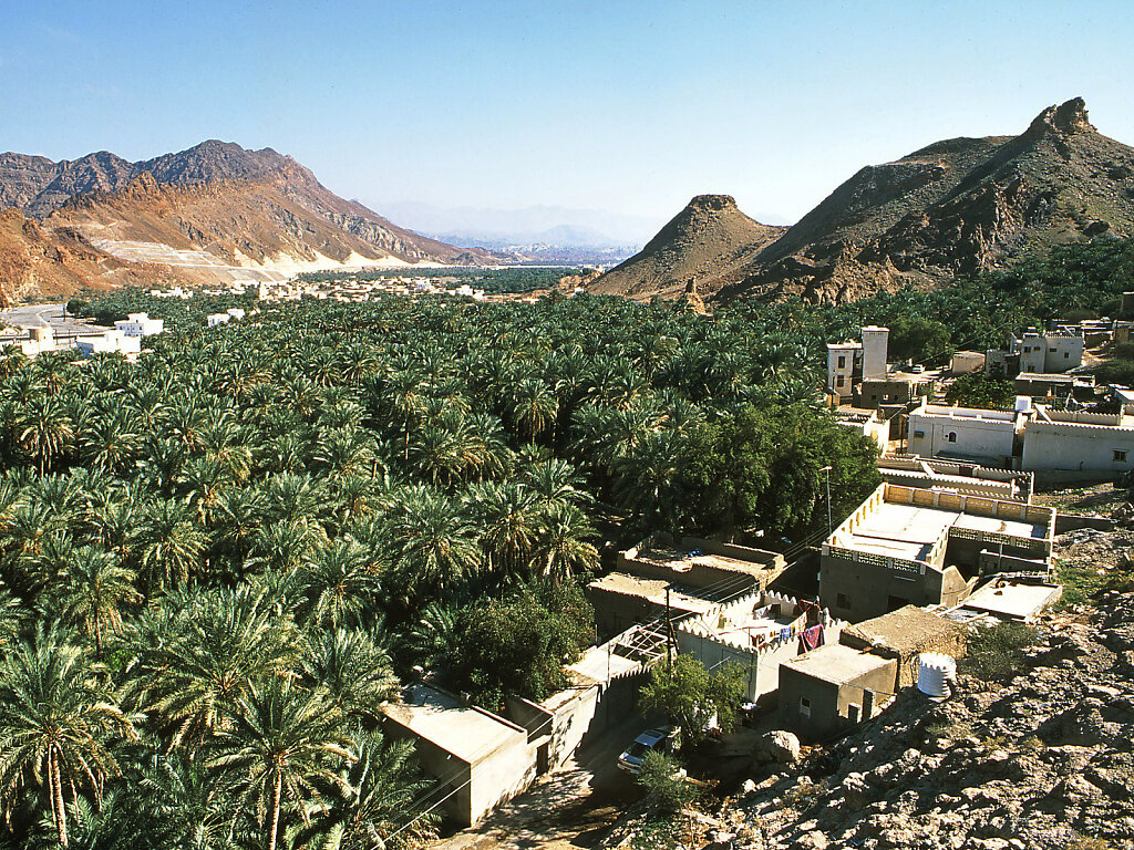 Talblick auf die Oase Fanja / Valley view on Fanja oasis